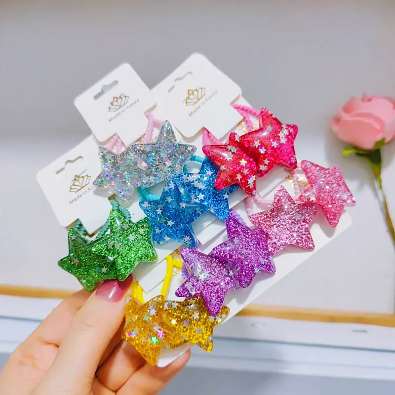 Lazos brillantes de estrella para el pelo – Pack niña - imagen 2