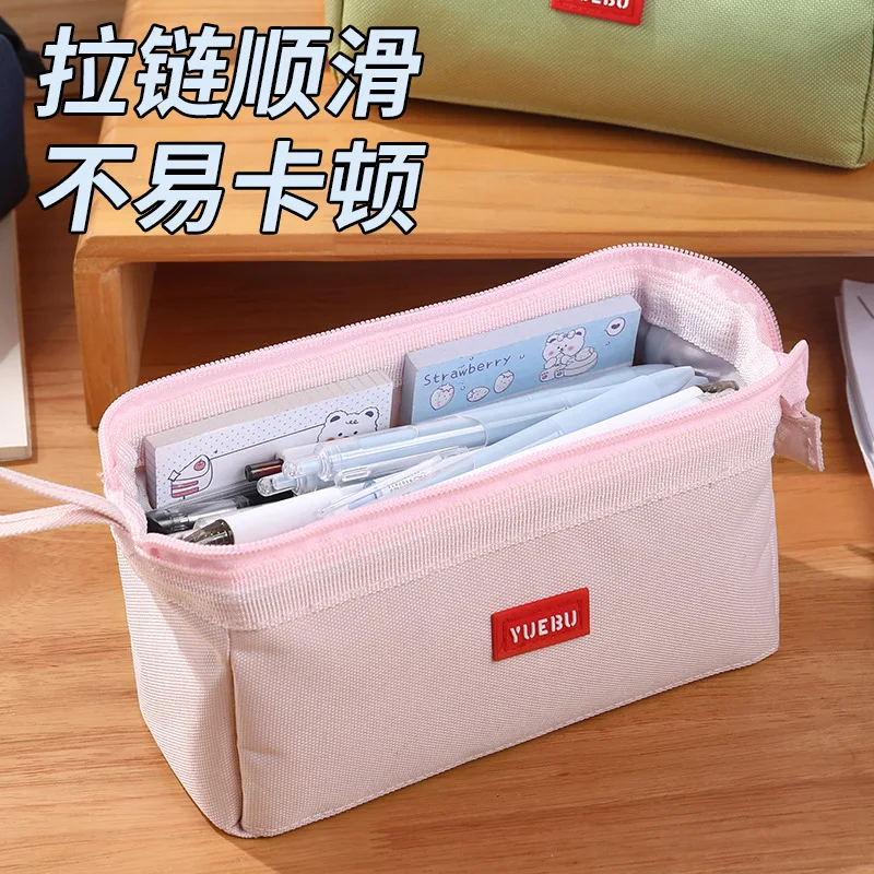 Estuche escolar gran capacidad para niñas – Marco metálico PU resistente - imagen 2