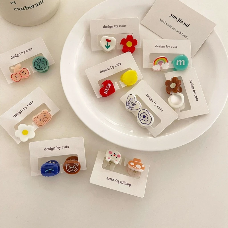 Horquillas para niñas con dibujo de oso y cereza – Clip firme - imagen 5