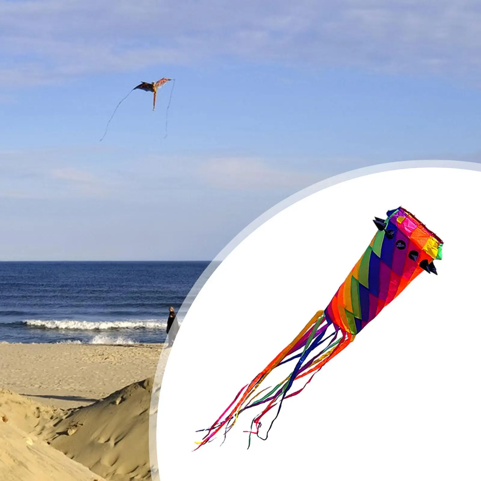 Popular Rotating Tube Kite Lightweight Long Tail Kite for Sea Beach Sports