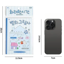 Pegatinas Decorativas Coloridas Estilo Coreano, Material PET, Mini Pegatinas Impermeables con Dibujos Animados, para Álbumes de Recortes, Planificador, Manualidades