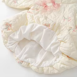 Vestido princesa de invierno para niña – Estilo chino con lazo floral