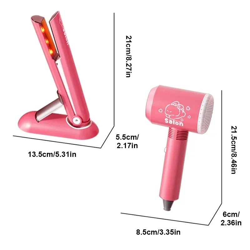 Set de accesorios de peluquería niñas – Juego rol con espejo y secador - imagen 4
