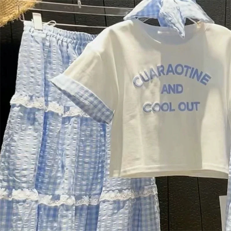 Conjunto de verano para niña con falda y camiseta manga corta - imagen 4