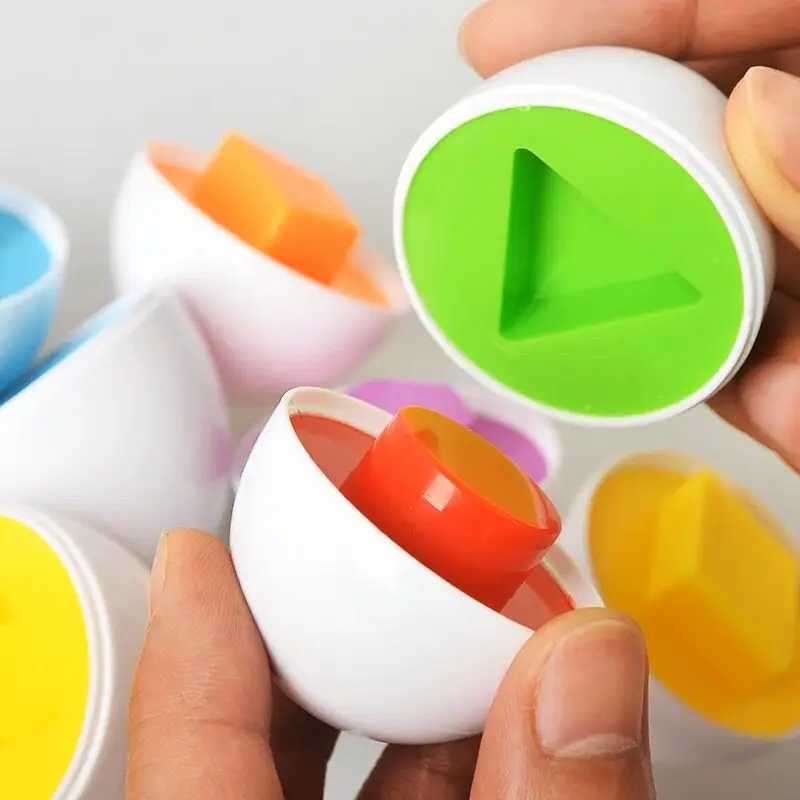 Huevos inteligentes de juguete para niños, formas de Color, juegos de desarrollo, simulación, juguetes educativos, rompecabezas 3D, juguetes sensoriales - imagen 2