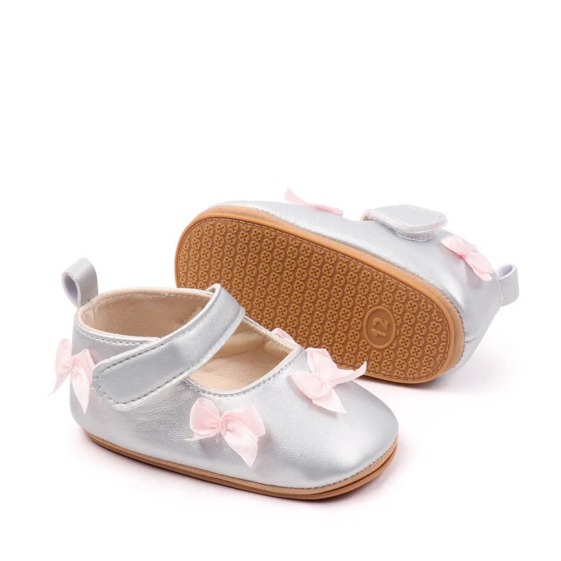 Zapatos de bebé princesa para niña con suela antideslizante y lazo - imagen 5