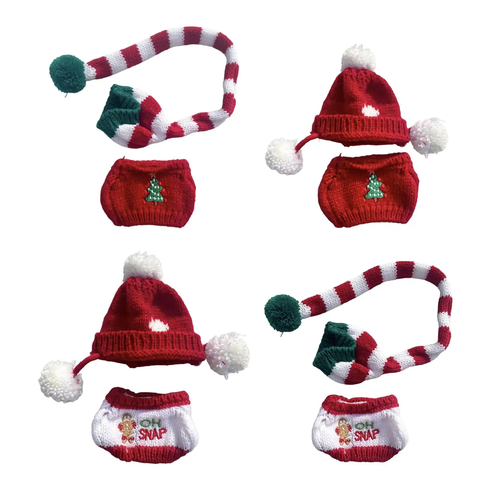 Mini 6 inch Doll Clothes Christmas Alive Adorable Dress up Cute Doll Clothes Suit for Pendant Doll Girls Kids Age 5-7 8-10