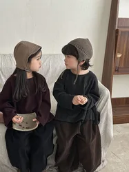 Camiseta manga larga de algodón orgánico para niño – Básica transpirable