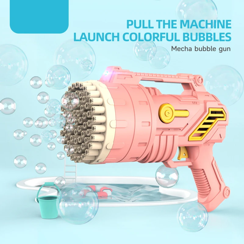 Pistola de burbujas automática con luz para niños – Juguete de verano - imagen 4