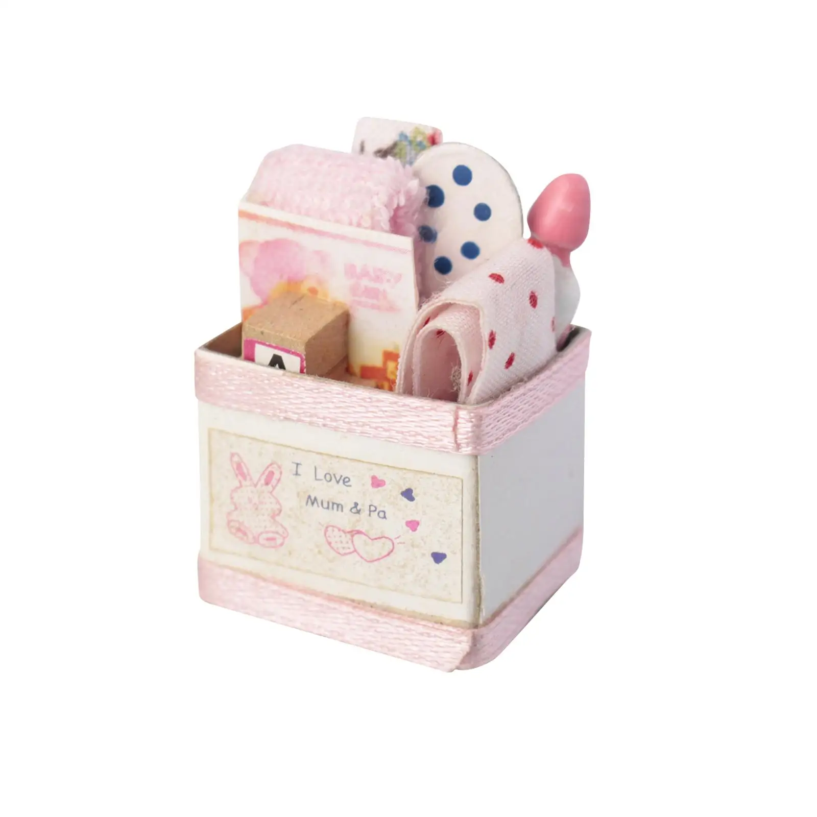 Dollhouse Miniature Toy Box, Playset Box for 1:12 Scale Dollhouse