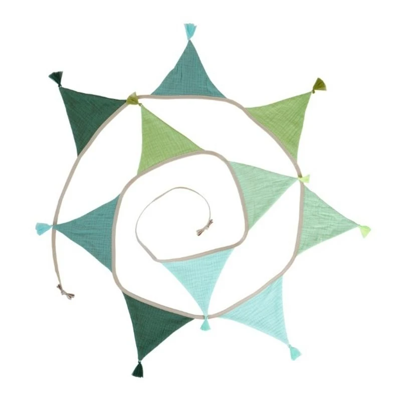 Bunting pared 85ae para habitación los niños 2.6m banderas con flores algodón pancartas coloridas para decoraciones - imagen 5