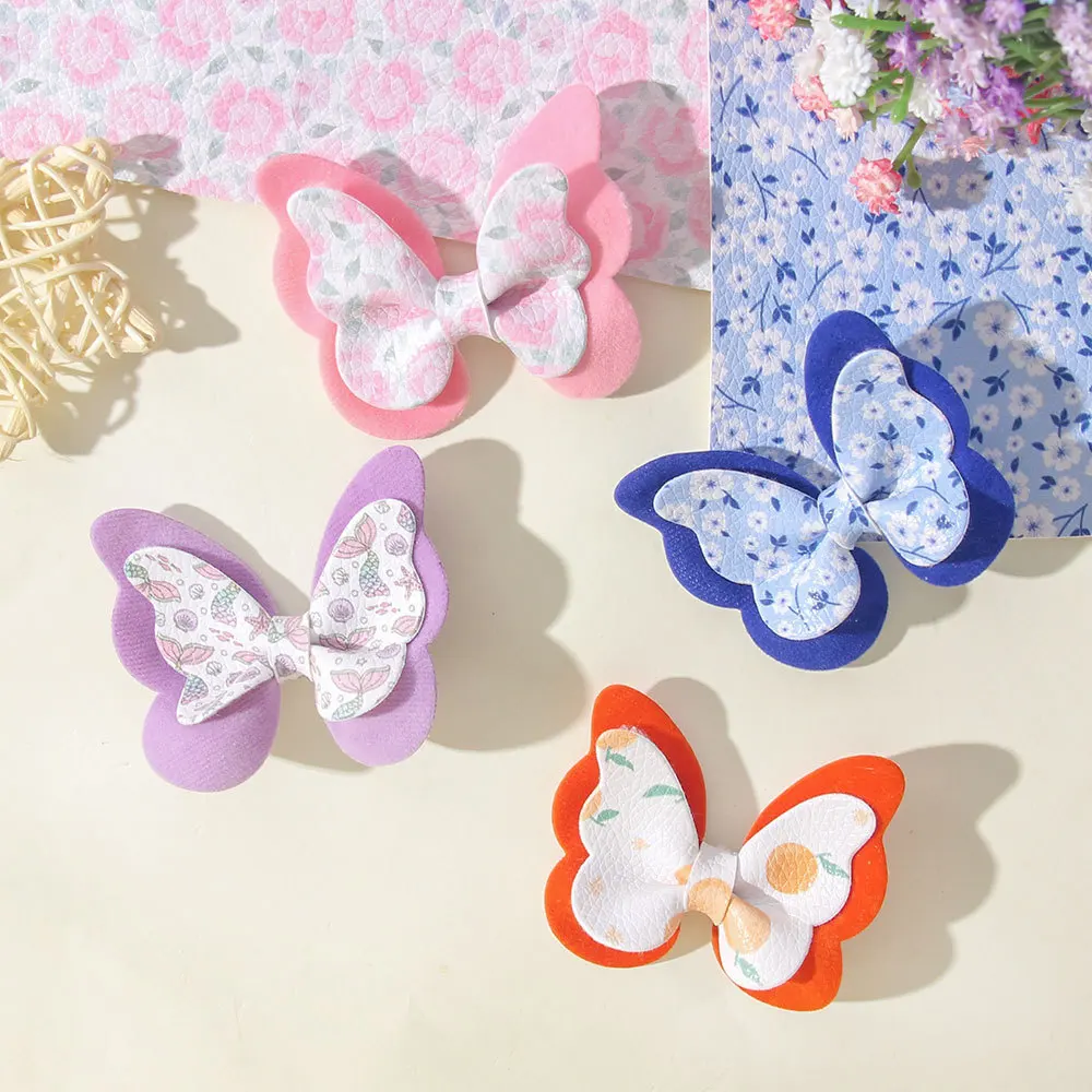 Lazos de pelo con clips laterales y mariposas para niñas - regalo - imagen 2