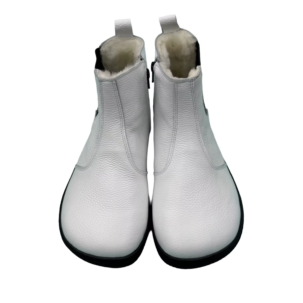 Tipsietoes Chelsea botas de invierno cuero genuino descalzo con forro y plantilla piel Natural Real cálida para mujer suela caída cero - imagen 3