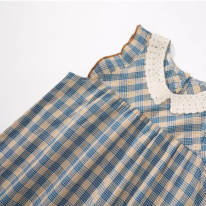 Vestido a cuadros sin mangas para bebé niña – Boutique princesa