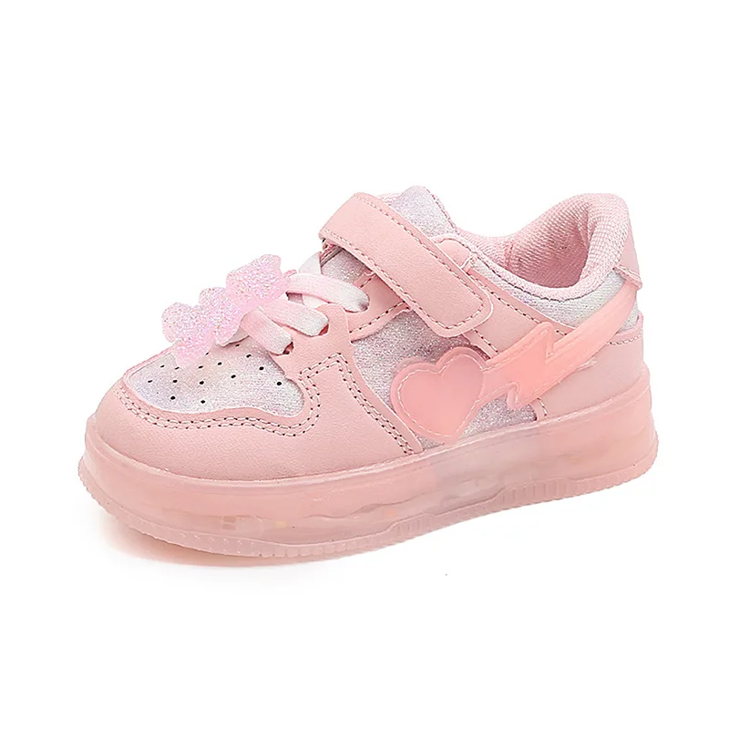 Zapatillas deportivas luminosas para niña transpirables suela blanda - imagen 3
