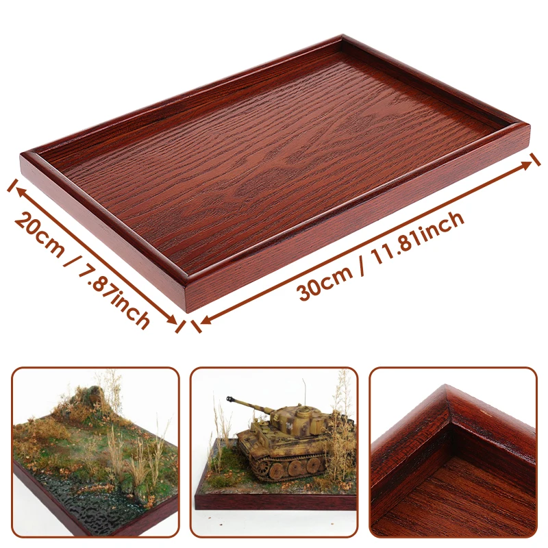 Base de arena de madera a escala 1:35, bandeja de construcción de pradera para tren, ferrocarril, Diorama, diseño de arquitectura, accesorios de paisaje, 1 unidad - imagen 5