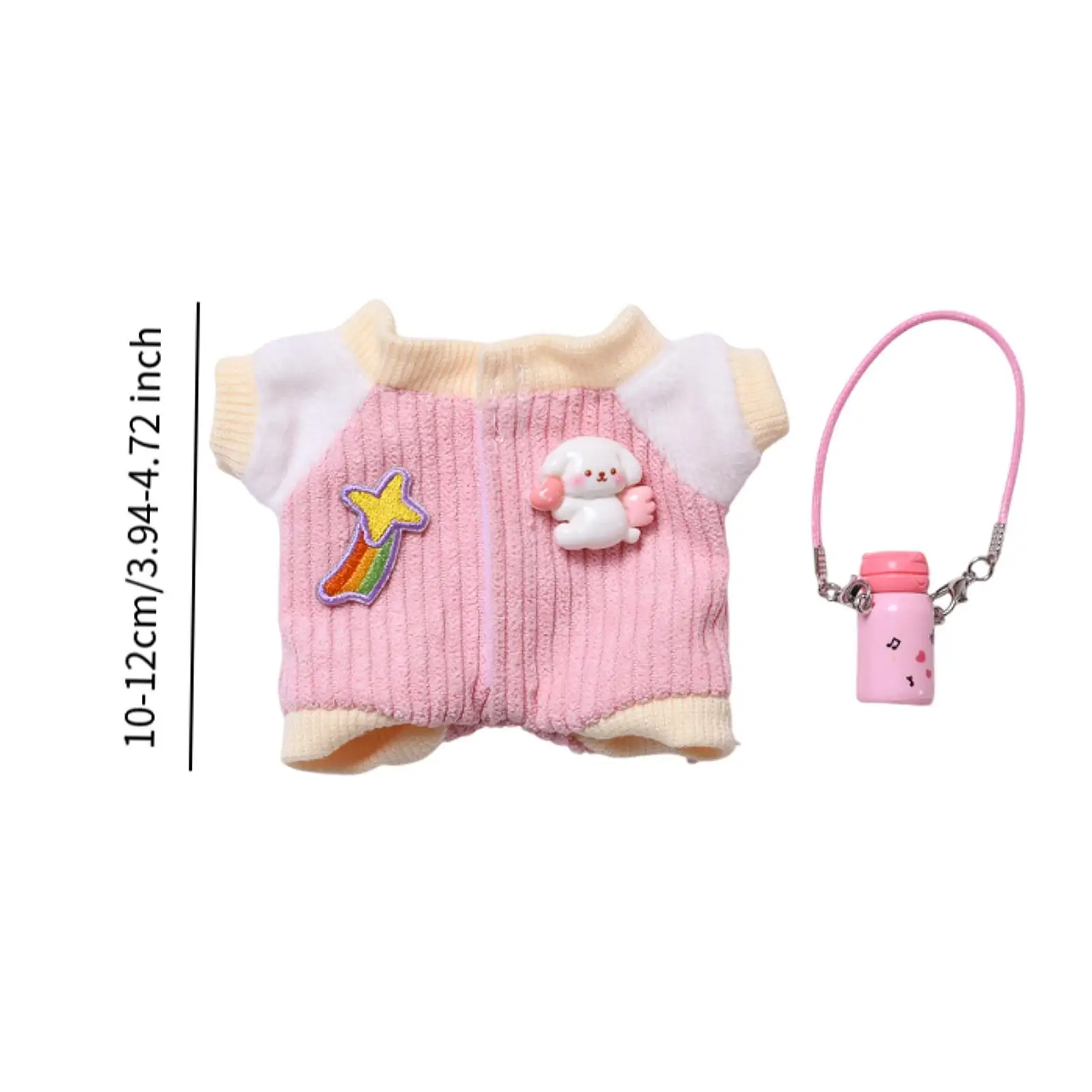 Plush Doll Clothes for 15 17cm Doll Soft with Kettle Costumes DIY Plush Doll Accessories Photo Props Fashion Keychain Clothes