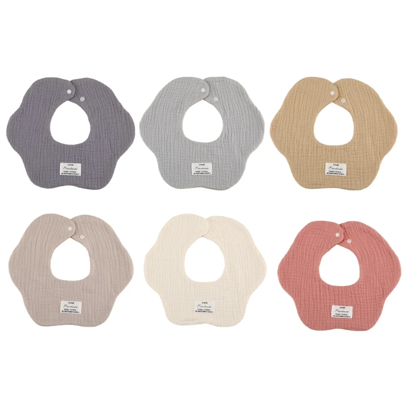 Y1UB-Paños para eructar para bebé, Baberos lactancia, delantal babeante 6 capas, Baberos para alimentar, toalla Saliva