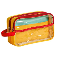 Estuche para bolígrafos de gran capacidad, translúcido, Color portátil, japonés, Simple, Kawaii, para volver a la escuela