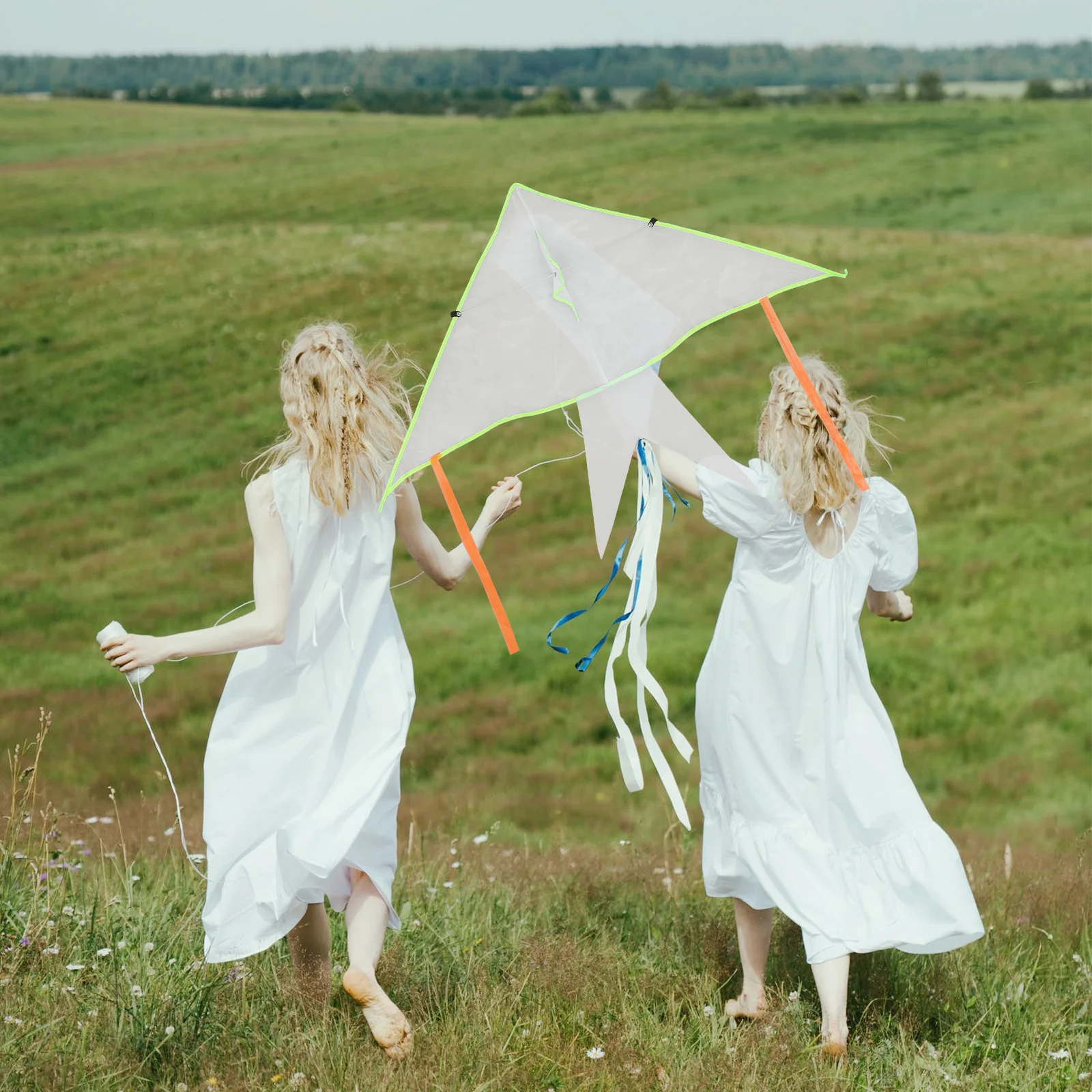 4 juegos de cometas en blanco DIY, tela blanca ligera de fibra de vidrio de poliéster, pintura creativa para niños, vuelo al aire libre - imagen 3