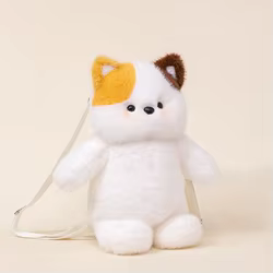 Mochila infantil de felpa suave con forma de animalito