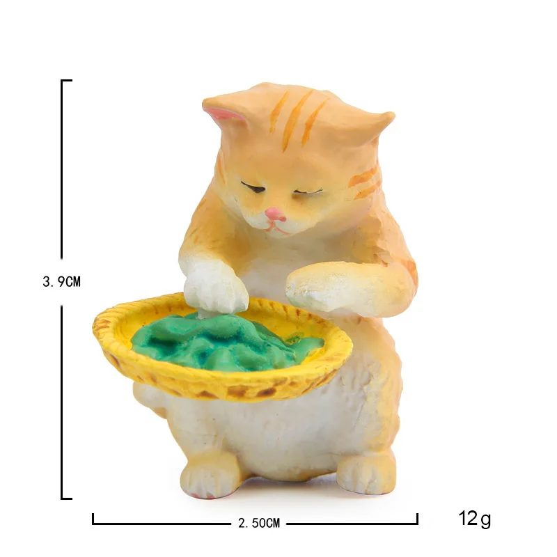 Lifestyle gato bebida figuras en miniatura gatito miniatura figuritas decoración del hogar mini Jardín de hadas animales adornos artesanía de resina - imagen 4