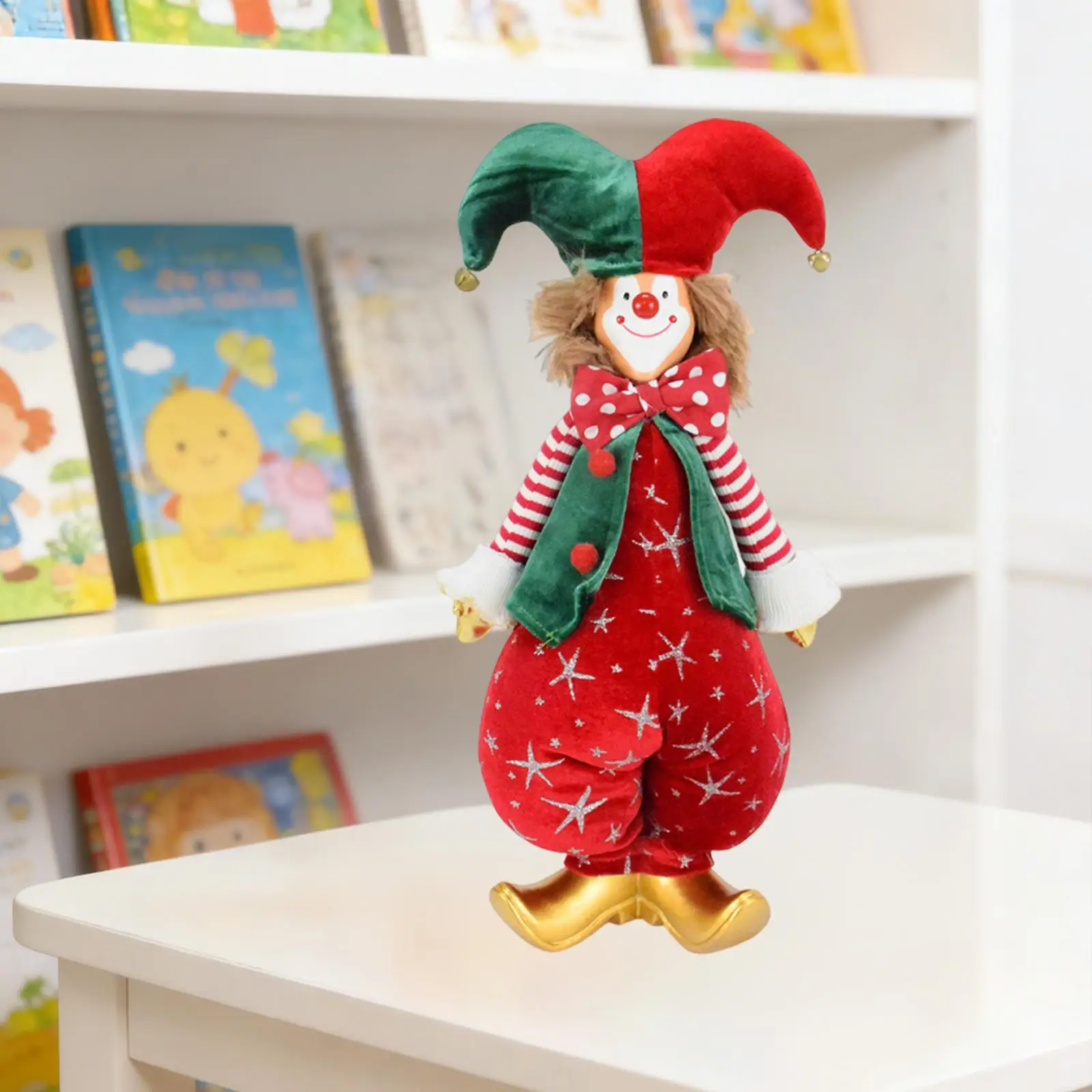 Muñeco de payaso artesanal - decoración escritorio infantil - imagen 3