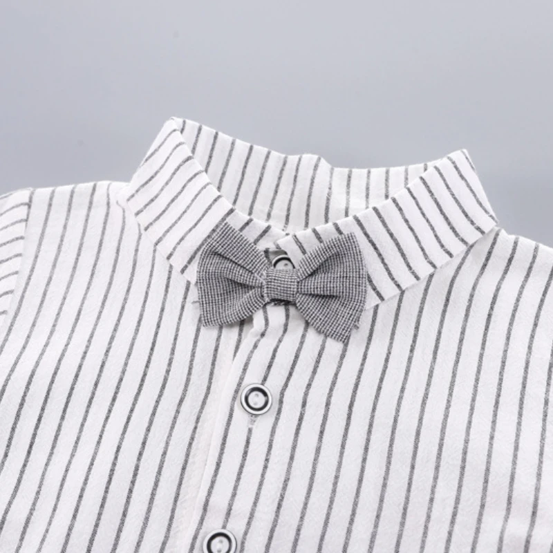 Conjunto de ropa de bebé de moda de primavera y otoño, chaleco para niños, camisa, pantalones, 3 unids/set, ropa para niños, disfraz infantil, chándales para niños pequeños - imagen 5