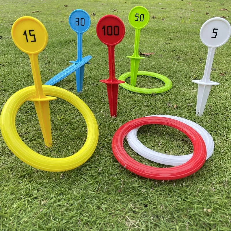 Anillo de lanzamiento al aire libre-8/4 Uds. Juegos de lanzamiento de PVC duraderos anillos flotantes gigantes para césped y playa equipo de actividades de construcción para adultos/niños - imagen 4