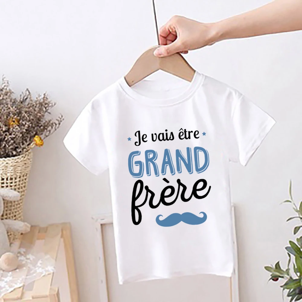 Camiseta con estampado de I Will Become A Big Brother para niños, camiseta de anuncio de embarazo, ropa de hermano, camisetas de manga corta de verano para niños - imagen 5