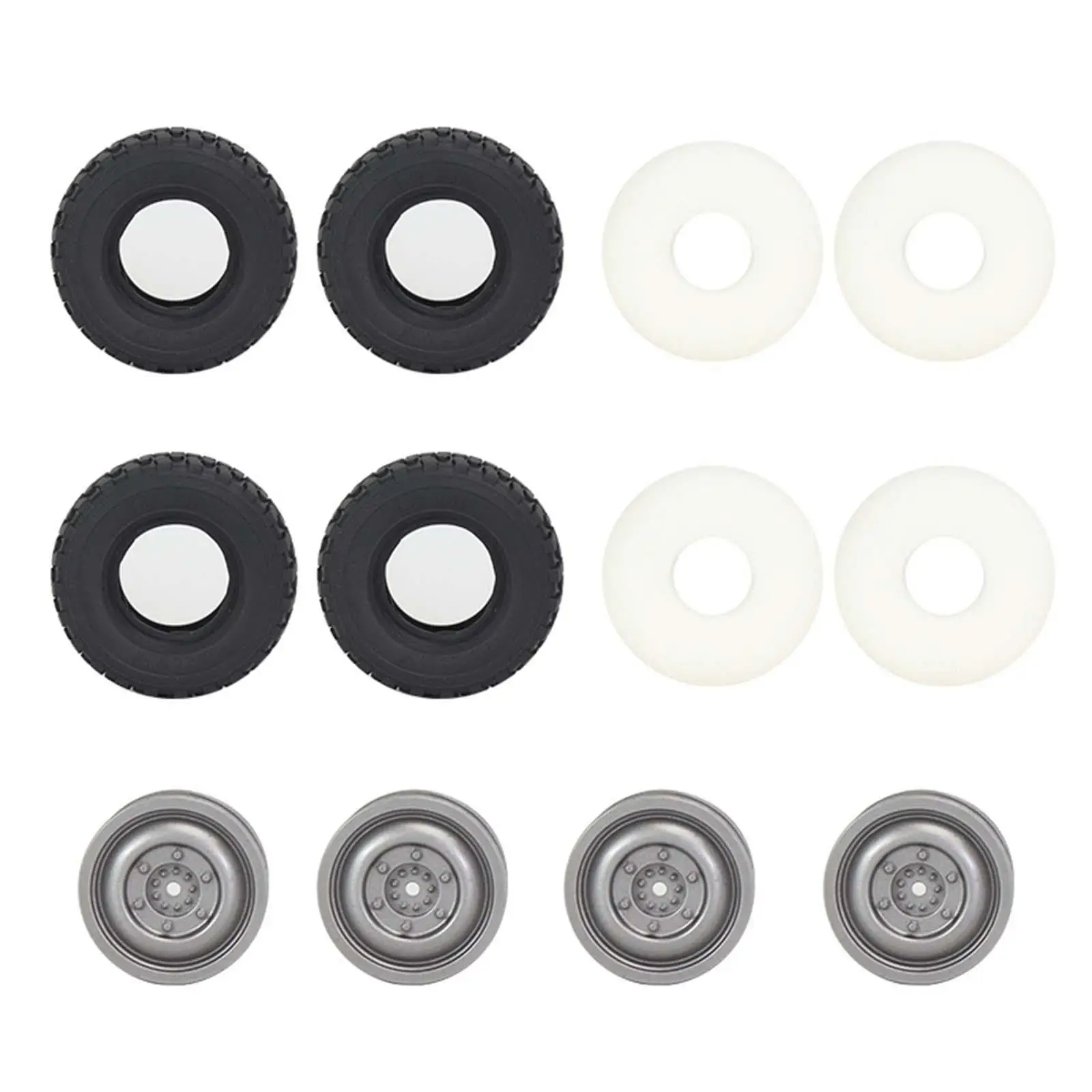 4 Pieces 1/16 Scale Wheel Tires, 72mm Soft Tire, RC Tires, Wheel Tyre for WPL