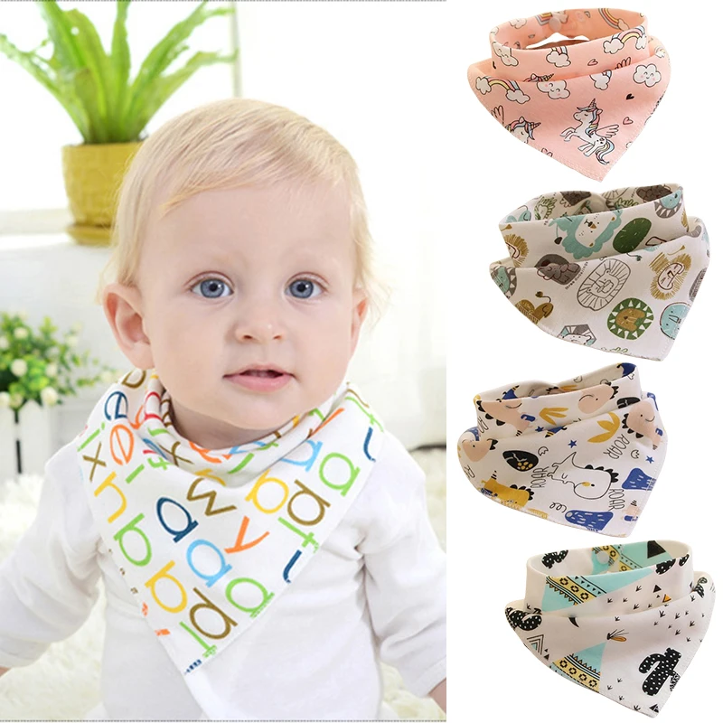 Babero bandana de algodón para bebés – Triangular absorbente