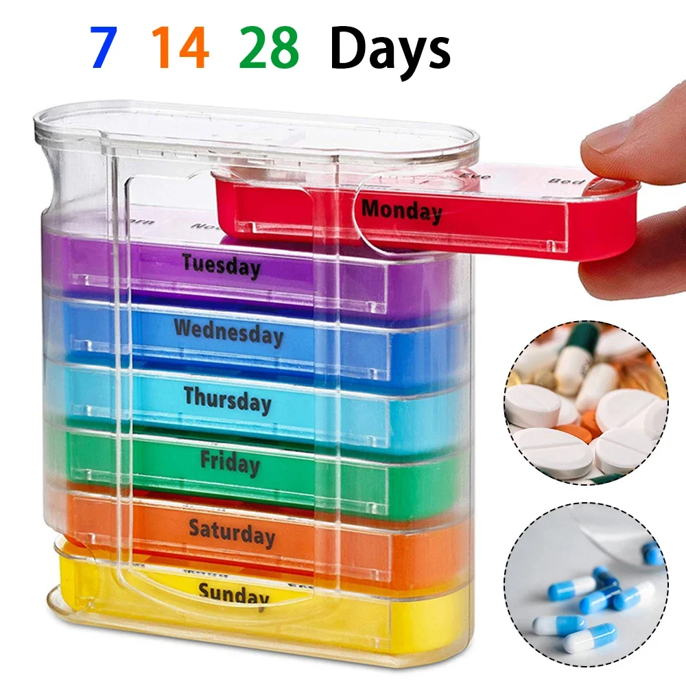 Pastillero semanal con separadores – Organizador de medicamentos