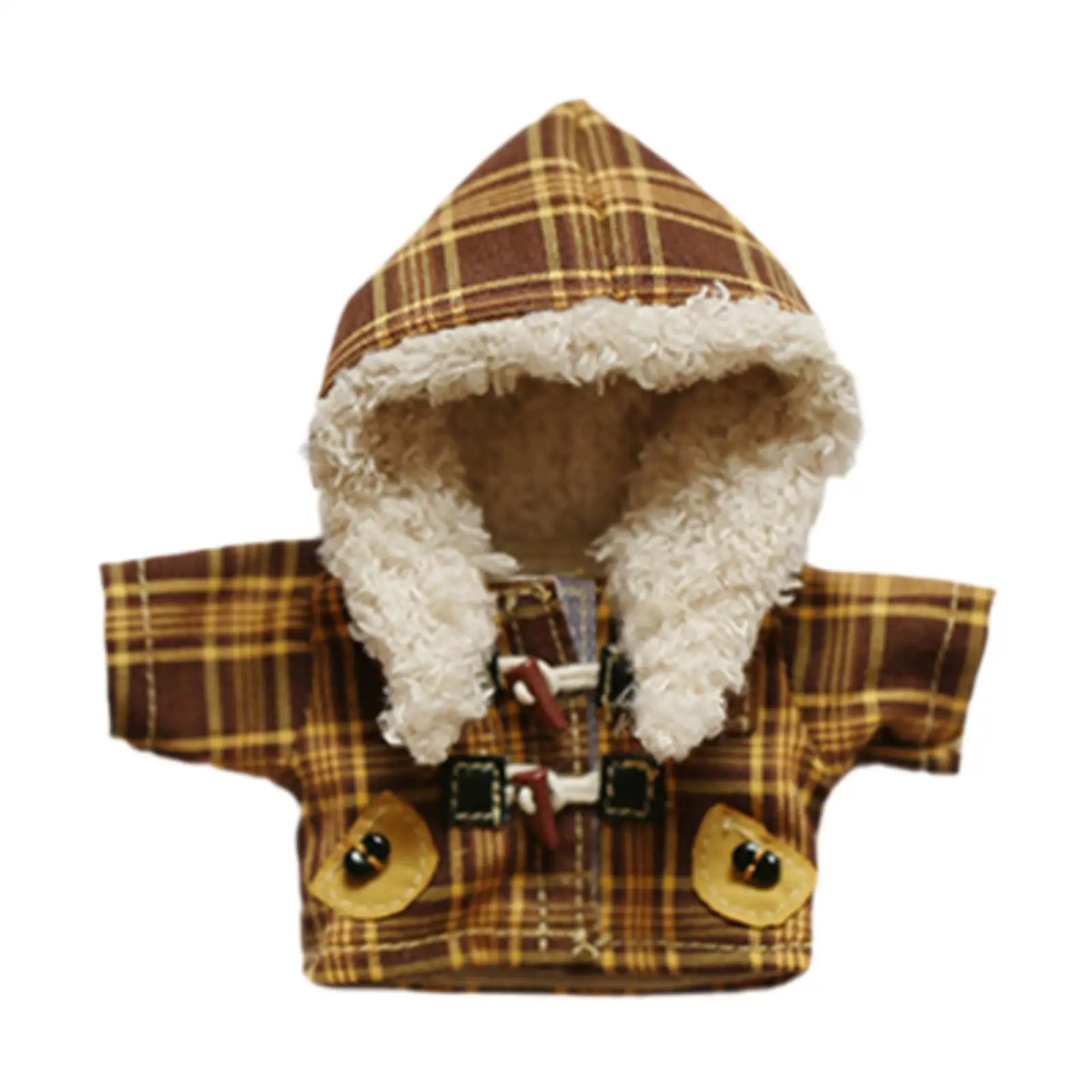 Doll Coat Miniature Clothes Accs, Handmade Clothing for 15cm Girl Dolls Dress up Halloween Gifts, New Year Gifts