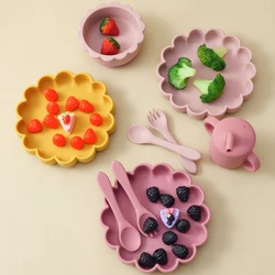 Vajilla silicona bebé con cuenco León – Plato, cubiertos y taza