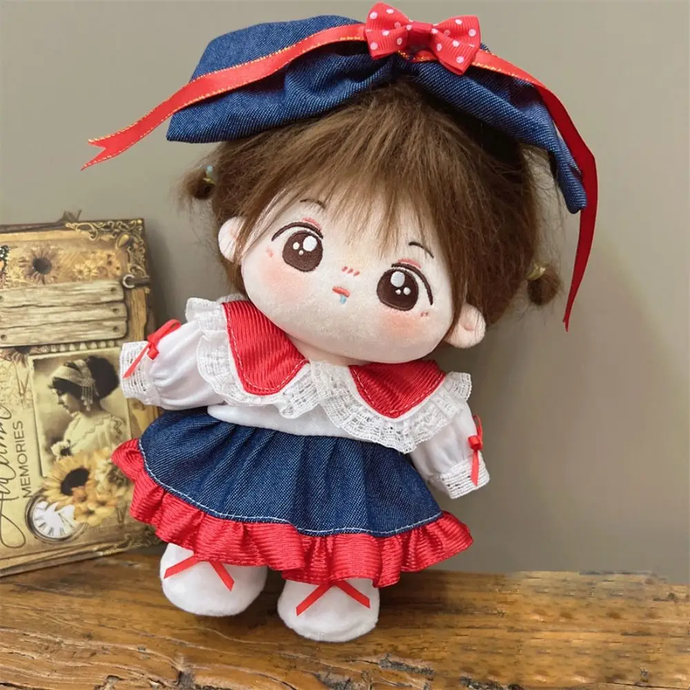 Vestido para muñeca de 20CM, traje Multicolor, accesorios para muñeca, tocado para muñeca, conjunto de vestido, gorro, tocado, casa de juego, vestido con gorro para muñeca