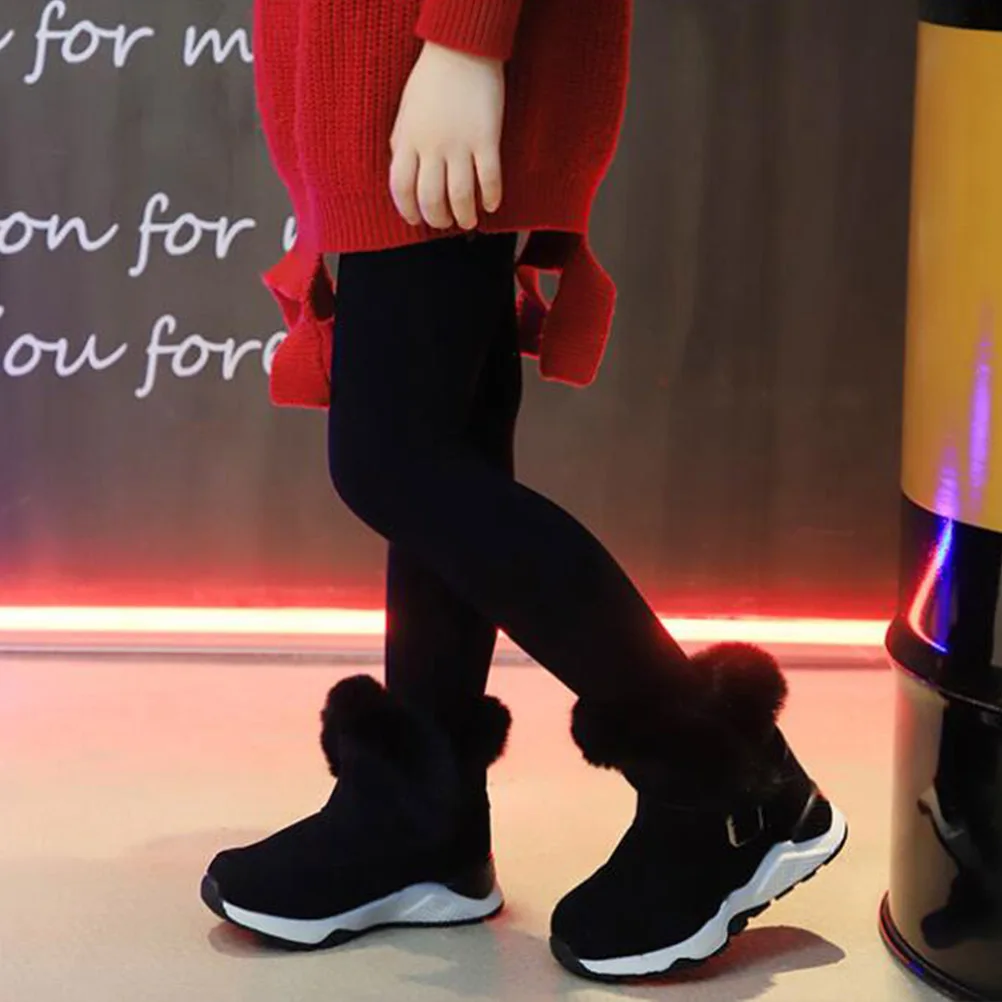 Niñas algodón espesar nieve 35 zapatos planos de invierno mantener caliente cómodas botas de nieve de moda para niñas