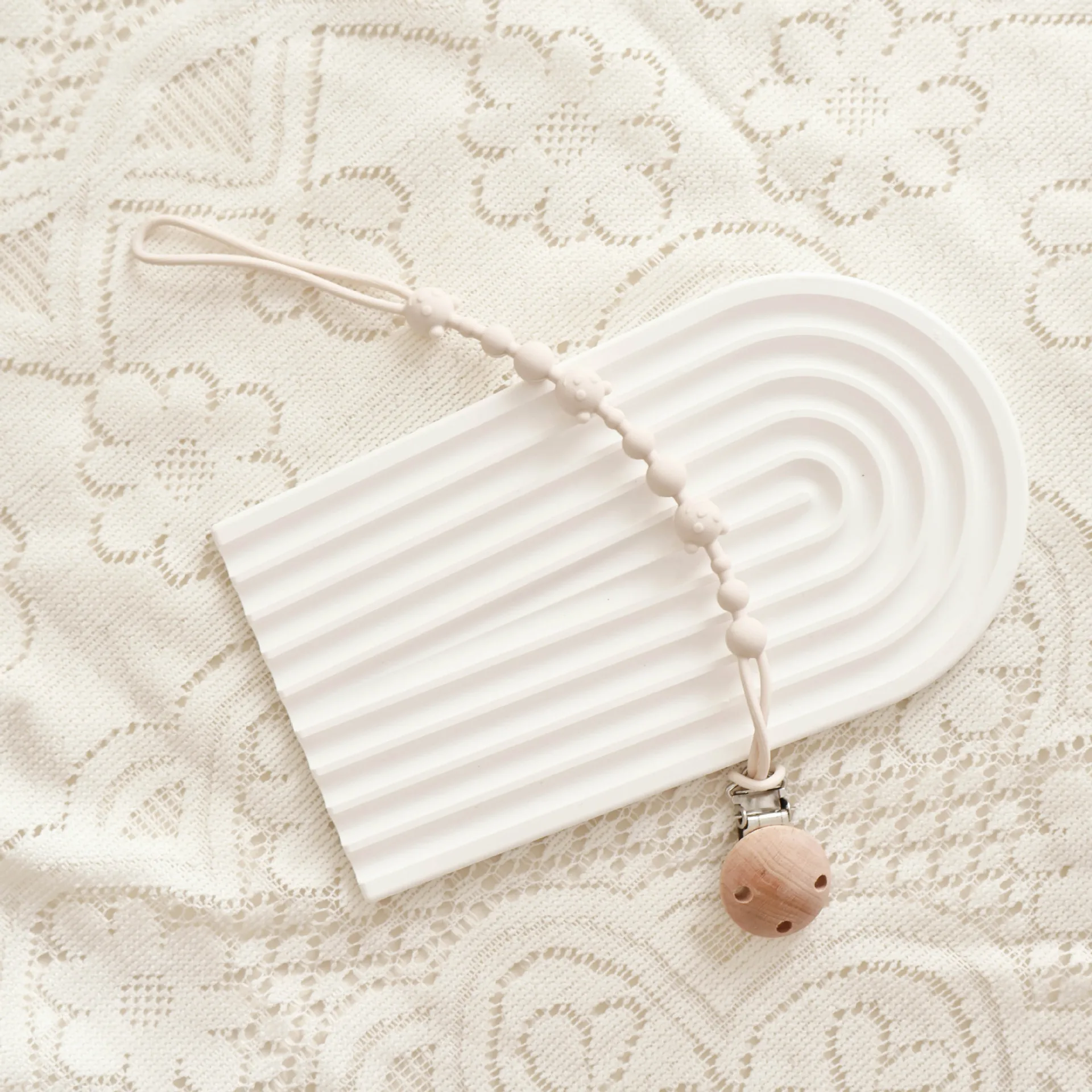 Chupete de silicona suave para bebé, cochecito anticadena, dientes, cadena de oso antipérdida, Clip para chupete de silicona para bebé, juguetes, pegamento para morder, Lappet - imagen 5