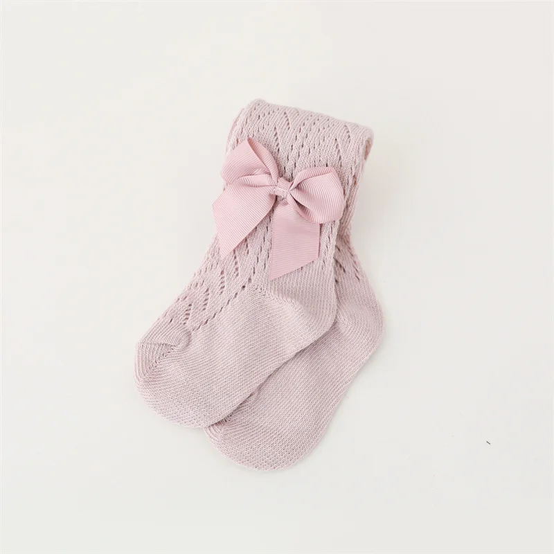 Lawadka, medias de verano para bebé recién nacido, medias finas de malla de encaje para niño pequeño, pantimedias ajustadas de algodón con lazo a la moda para niña de 0 a 3 años - imagen 5