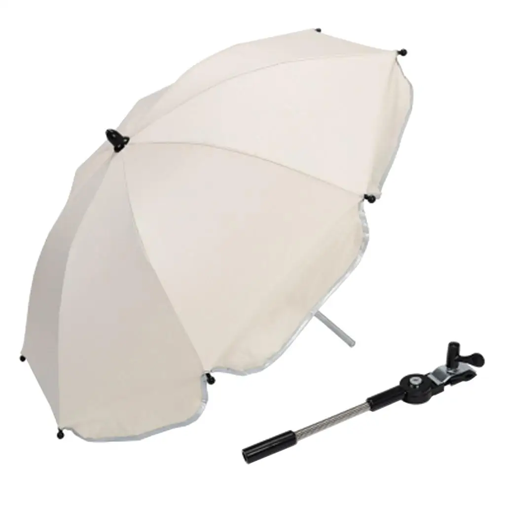 Baby Stroller Pram Pushchair Windproof Rain Protector Umbrella Canopy Parasol