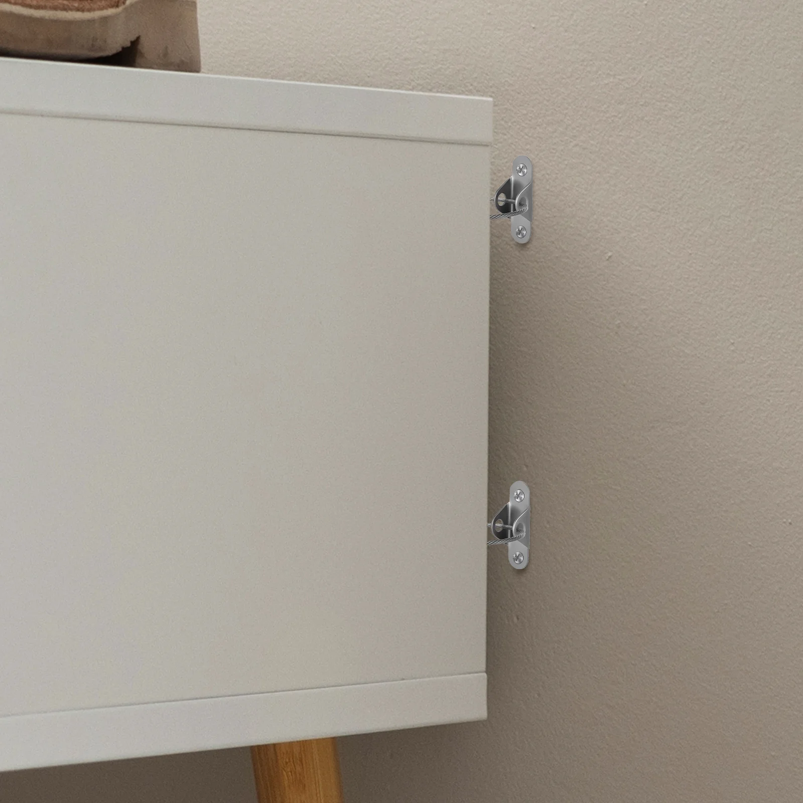 Juego de 6 anclas antivuelco para muebles, correas de seguridad para montaje en pared para estantería, armario, resistente a terremotos, seguro a prueba de bebés