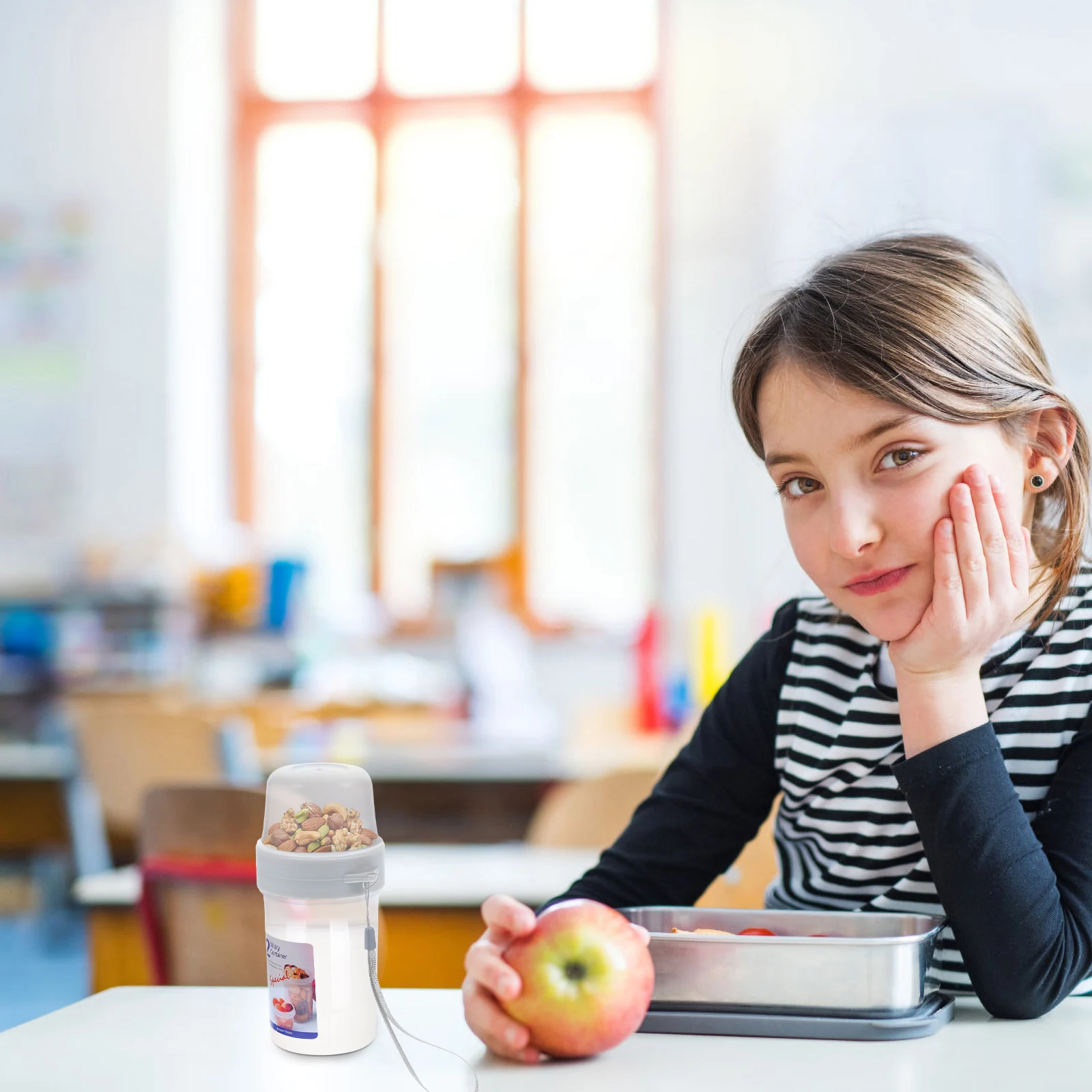 Contenedor portátil de frutas y avena, tarro de avena durante la noche, comida de yogur Pp - imagen 2