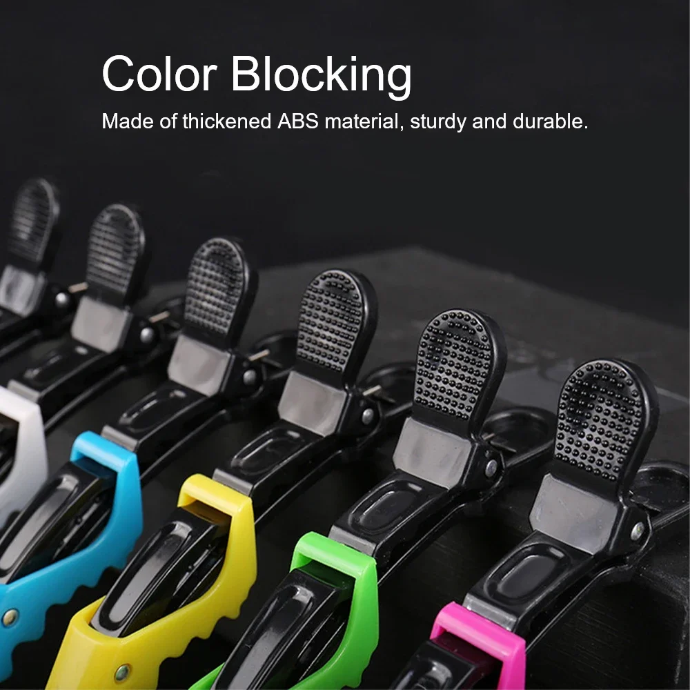 Pinzas de cocodrilo, pasadores de sección, peluquero, 6 uds., herramientas de estilismo antideslizantes para peluquería, accesorios de bricolaje para salón profesional