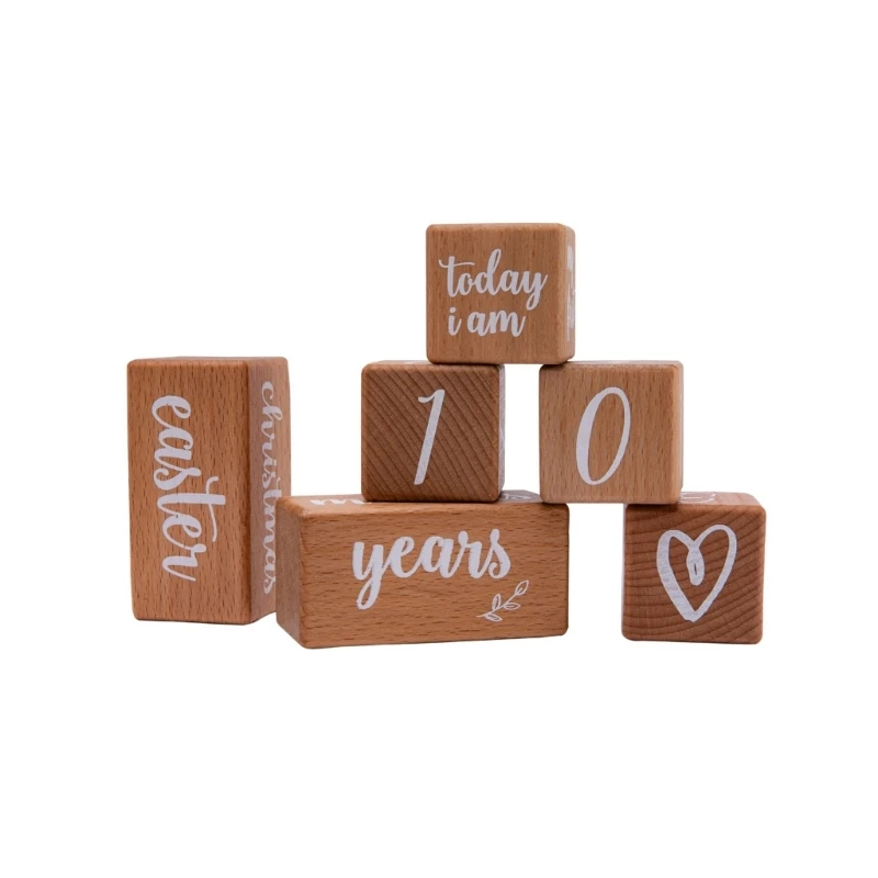 Marcadores de hitos de madera multifuncionales M76C para documentación de la edad de recién nacidos y creación fotográfica - imagen 4