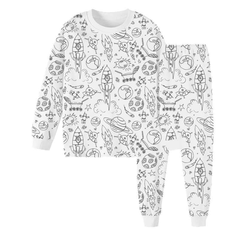 Pijama para colorear de algodón graffiti personalizable