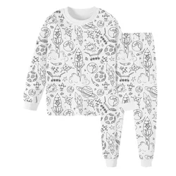 Pijama para colorear de algodón graffiti personalizable