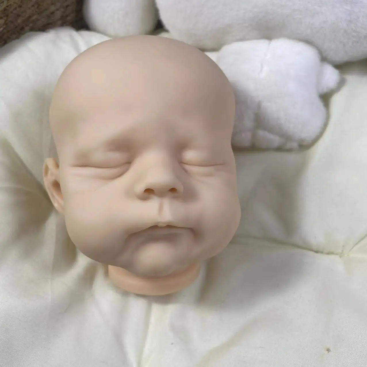 Kit de muñeco de vinilo Reborn Eric/Erica de 21 pulgadas, molde para bebé recién nacido en blanco sin pintar, piezas de muñeca con cuerpo de tela - imagen 4