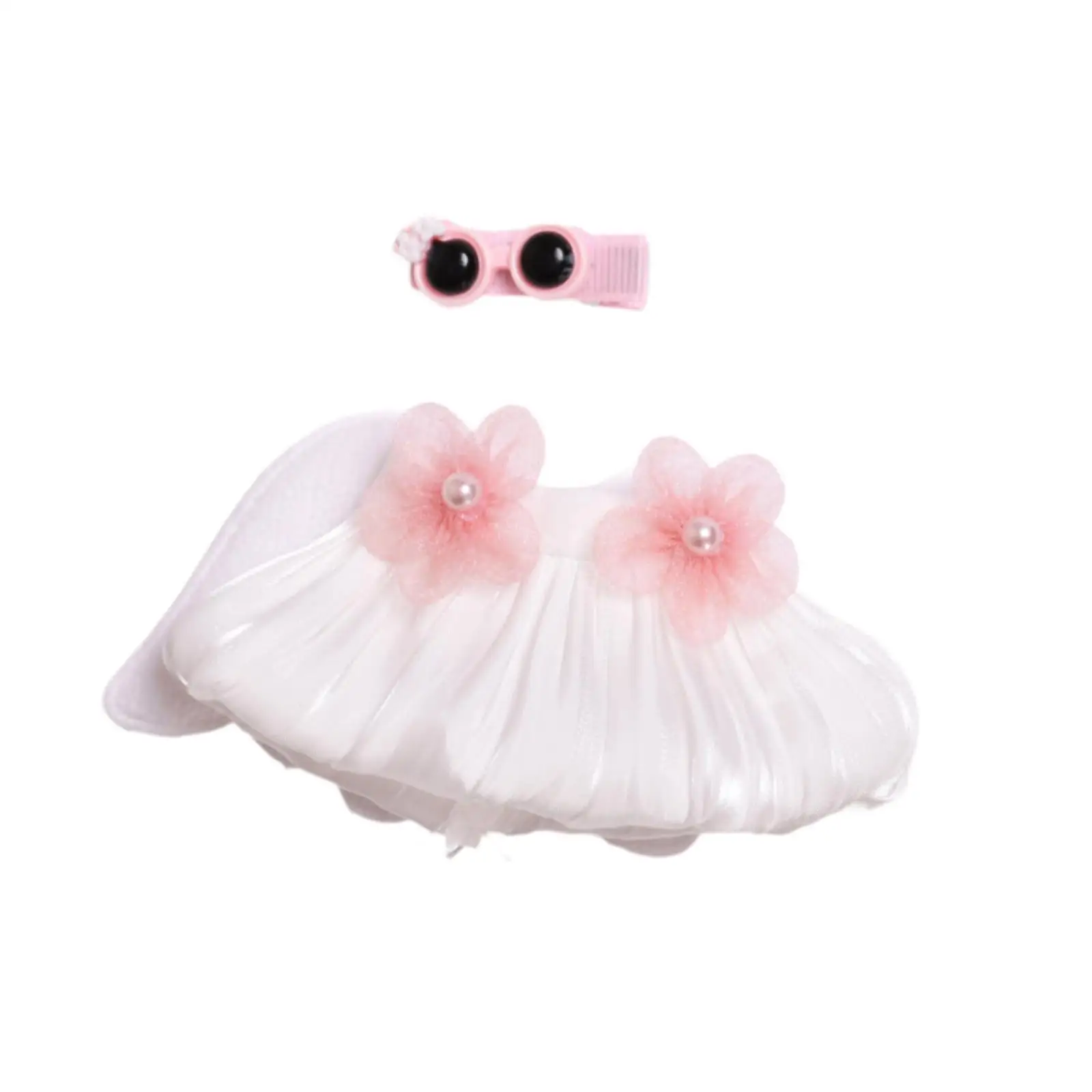 Doll Dress with Angel Wing Decoration Costume Accessory for 15cm Pendant Dolls Dress up Baby Doll Fashion Doll New Year Gifts