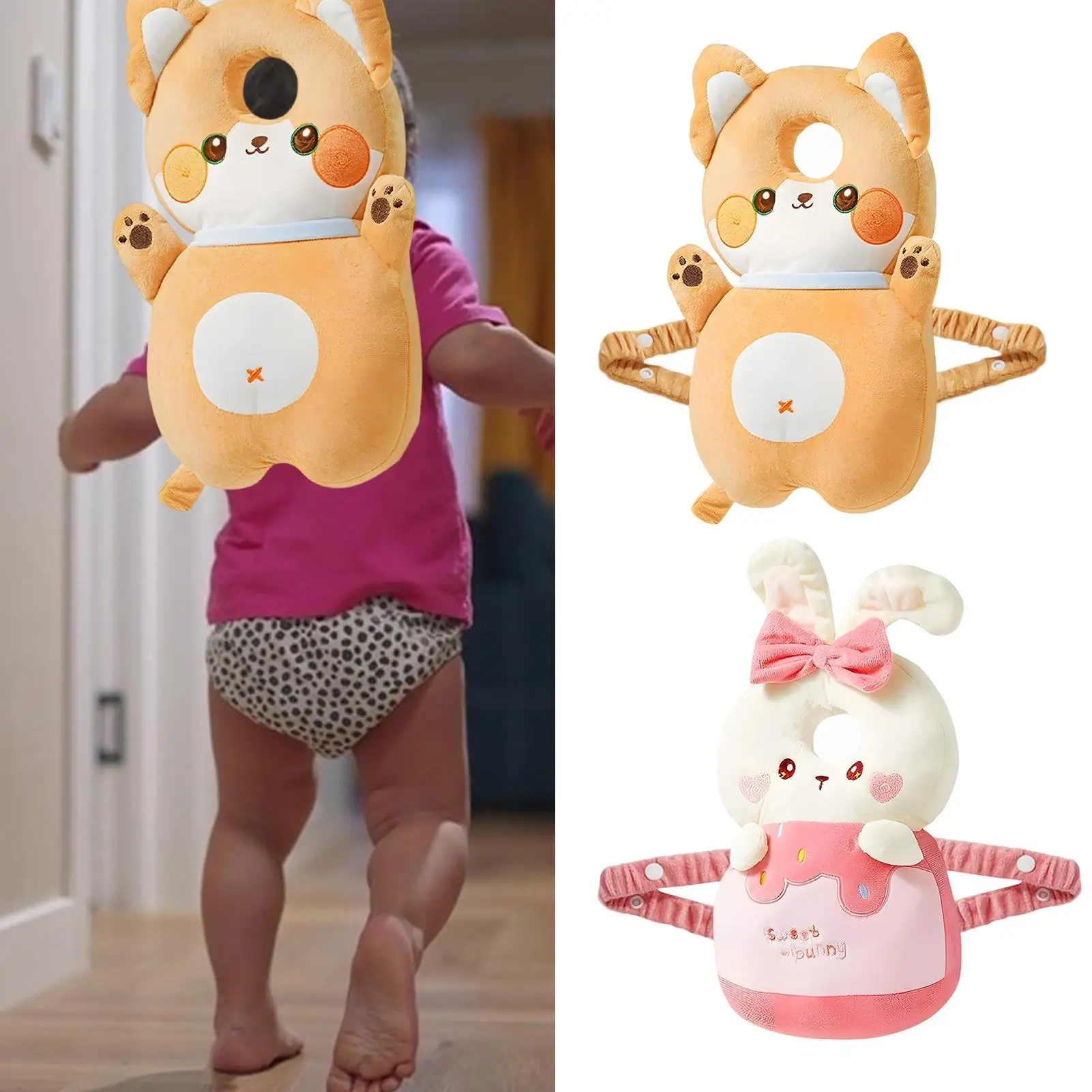 Protector de cabeza suave para bebés caminantes