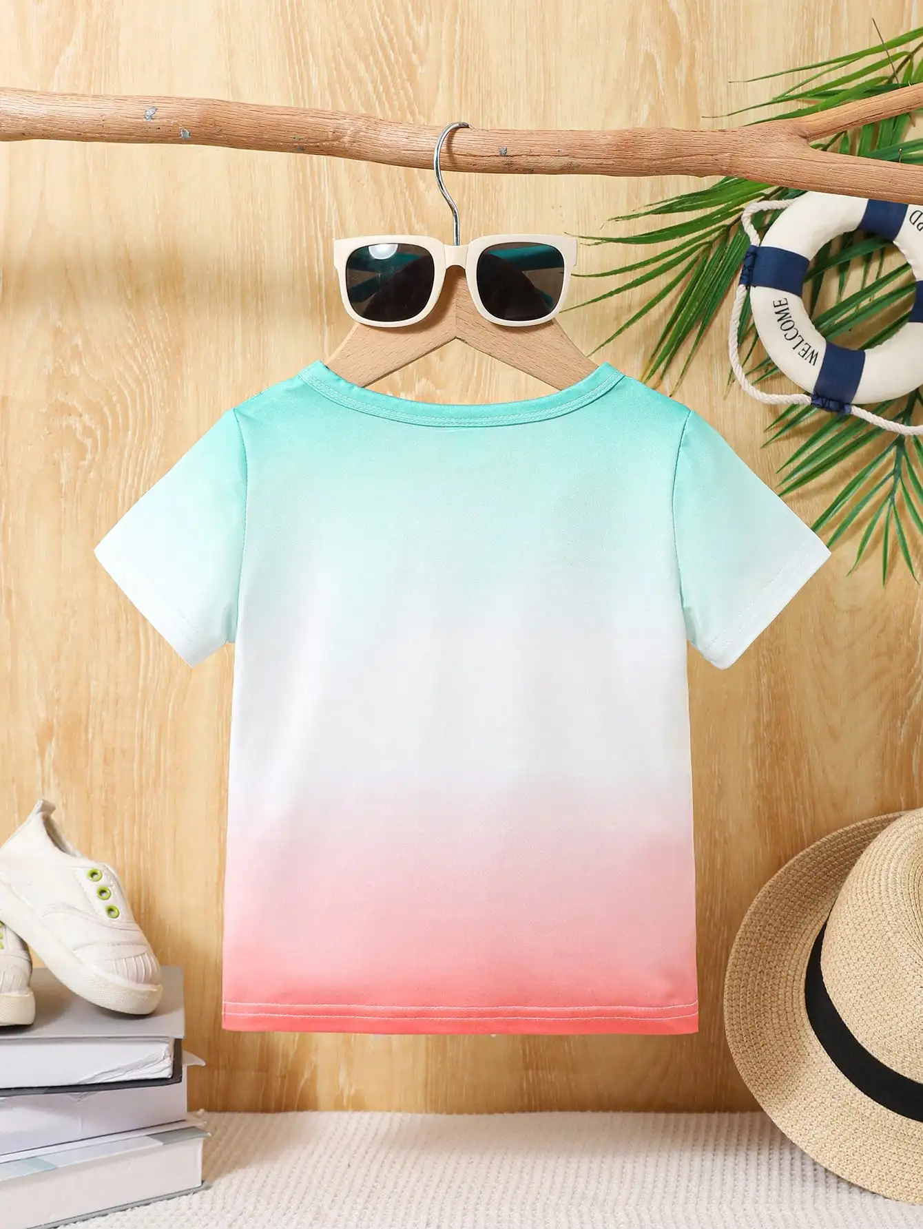 Camiseta manga corta bebé degradé tropical de verano - imagen 2